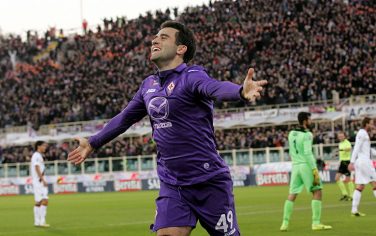 FLORENCE, ITALY - DECEMBER 15: Giuseppe Rossi of ACF Fiorentina celebrates after scoring a goal during the Serie A match between ACF Fiorentina and Bologna FC at Stadio Artemio Franchi on December 15, 2013 in Florence, Italy.  (Photo by Gabriele Maltinti/Getty Images)