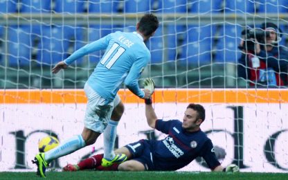 Torna 'kaiser' Klose, la Lazio supera il Livorno. I GOL