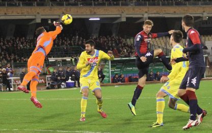 Il Napoli si ferma a Cagliari: Nené e Higuain, finisce 1-1