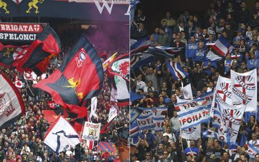GENOA, ITALY - OCTOBER 20:  Genoa CFC fans show their support before the Serie A match between Genoa CFC and AC Chievo Verona at Stadio Luigi Ferraris on October 20, 2013 in Genoa, Italy.  (Photo by Marco Luzzani/Getty Images)