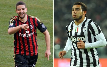 Milan-Juve è Taarabt contro Tevez: sfida tra genio e follia