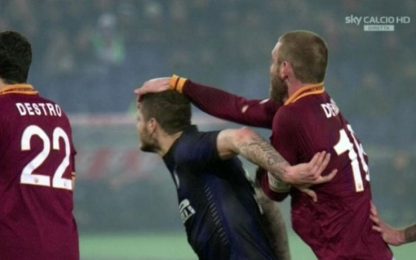 Roma-Inter, stangata De Rossi-Juan Jesus: tre turni di stop