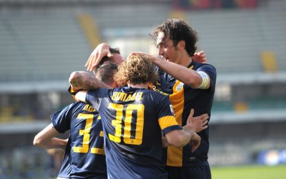 Candreva lancia la Lazio, super Toni per il Verona. Toro ok