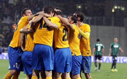 La Juventus respinge la Roma: 3-1 al Sassuolo, titolo vicino