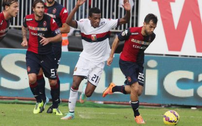 Cagliari, un altro pari in casa: col Genoa è 1-1