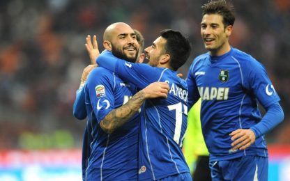 Zaza punisce il Milan, frenata Genoa. Palermo, 5 gol a Zola