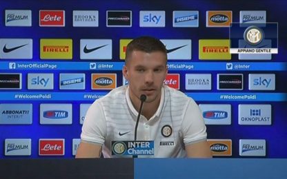 Podolski scalda l'Inter: "Top club, puntiamo all'Europa"