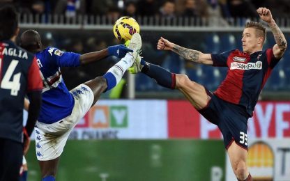 Eder risponde a Iago Falque: il derby di Genova finisce 1-1