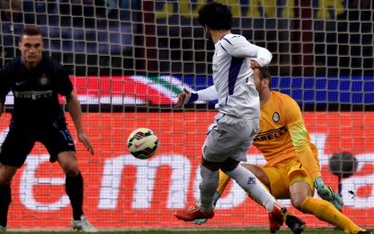 Salah gela l'Inter, la Fiorentina espugna San Siro in nove