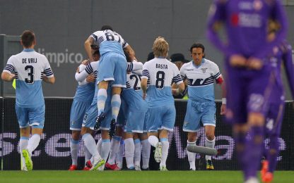 Super Lazio, Fiorentina demolita 4-0. Napoli raggiunto