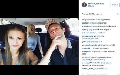 Una foto con le amiche e Brozovic diventa idolo su Twitter