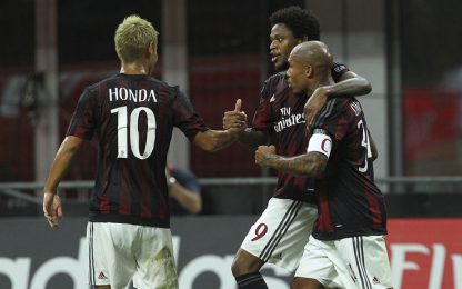 Il Milan convince, Honda e Luiz Adriano: Perugia ko