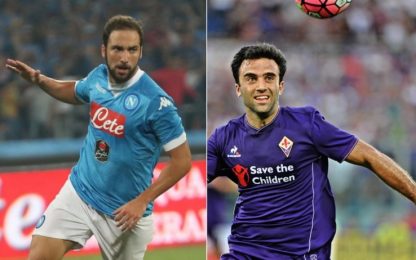 Napoli-Fiorentina: il Pipita, Pepito e il duello Rossi-Lorenzo