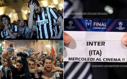 Inter-Juve è già iniziata: i tifosi la giocano sui social