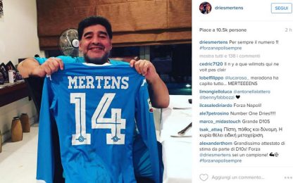 Diego dal 10 al 14: sui social con la maglia di Mertens 