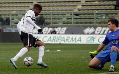 Parma- Ribelle 1-1: a Baraye (gol ed espulsione) risponde Bernacci