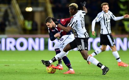 Dopo 15 vittorie il Bologna frena la Juve, 0-0 al Dall'Ara