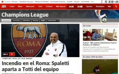 "Incendio nella Roma", il caso Totti fa il giro del mondo