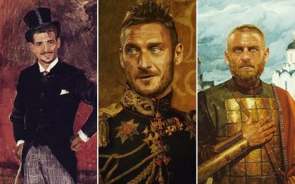 Totti e compagni come quadri dell'800: l'artista spopola su Instagram