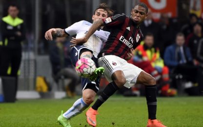 Bacca risponde a Parolo: Milan-Lazio, pari a San Siro
