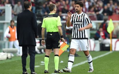 Insulti a Rizzoli, due turni a Khedira: salterà Milan-Juve
