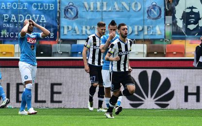 L'Udinese affonda il Napoli, è addio al sogno scudetto