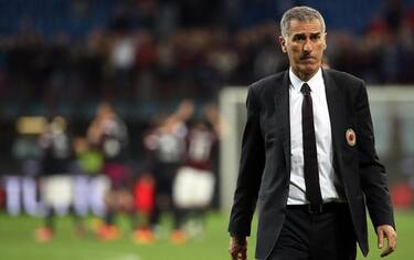 Ac Milan second coach Mauro Tassotti leaves the pitch at the end of the Italian serie A soccer match between AC Milan and Fc Torino  at Giuseppe Meazza stadium in Milan, 24 may  2015. ANSA / MATTEO BAZZI