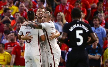 Dzeko-Salah, la Roma mette al tappeto il Liverpool