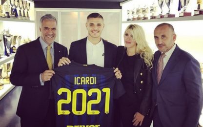 Inter, ufficiale il rinnovo di Icardi fino al 2021