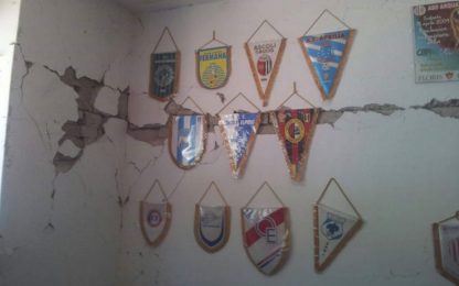 Arquata FC, la sede devastata dal sisma