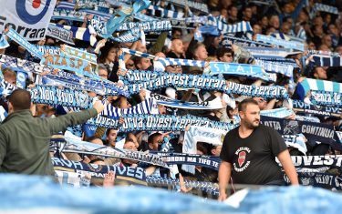 FERRARA, ITALY - OCTOBER 22: Fans of Spal during the Serie B match between SPAL and Carpi FC at Stadio Paolo Mazza on October 22, 2016 in Ferrara, Italy.  (Photo by Giuseppe Bellini/Getty Images for Lega Serie B)