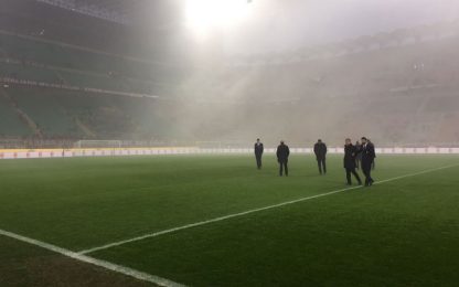 Milan-Atalanta si gioca, meno nebbia su San Siro