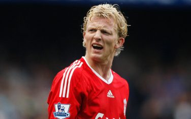 Liverpool's Dirk Kuyt reacts as he plays against Chelsea during their English Premier League soccer match at Stamford Bridge, London, Sunday, Oct. 4, 2009. (AP Photo/Sang Tan) ** NO INTERNET/MOBILE USAGE WITHOUT FOOTBALL ASSOCIATION PREMIER LEAGUE (FAPL) LICENCE - CALL +44 (0)20 7864 9121 or EMAIL info@football-dataco.com FOR DETAILS **