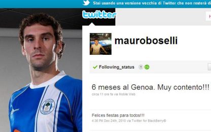 Boselli è del Genoa, l'annuncio del giocatore su Twitter