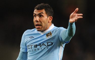 MANCHESTER, ENGLAND - SEPTEMBER 21: Carlos Tevez of Manchester City gestures during the Carling Cup Third Round match between Manchester City and Birmingham City at the Etihad Stadium on September 21, 2011 in Manchester, England.  (Photo by Michael Regan/Getty Images)