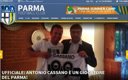 Cassano al Parma, affare fatto. Avrà la maglia numero 99