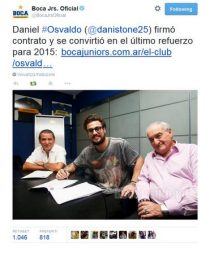 Daniel Osvaldo, primo giorno al Boca Juniors: ha firmato
