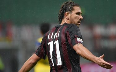 AC Milan's forward Alessio Cerci reacts during the Serie A soccer match between AC Milan and Chievo Verona at the Giuseppe Meazza stadium in Milan, Italy, 28 October 2015. ANSA/DANIEL DAL ZENNARO