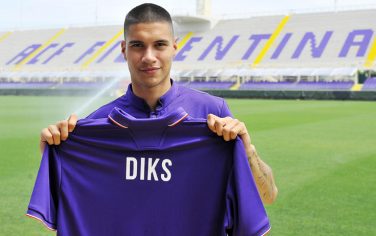 Kevin Diks, the new player of the A.C.F Fiorentina, during the press conference for his  presentation, at Artemio Franchi stadium in Florence, Italy, 08 July 2016. ANSA/MAURIZIO DEGLINNOCENTI