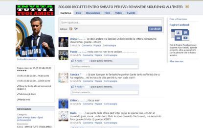 Facebook, la carica dei 38mila: “Mou, resta a Milano”