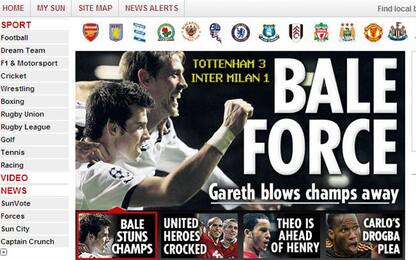 Bale...issimo, inglesi tutti pazzi per il killer dell'Inter