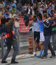 Napoli, Cavani ko: distorsione di primo grado, salta l'Inter