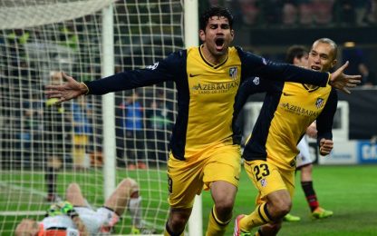 Diego Costa beffa il Milan: l'Atletico soffre ma vince 1-0