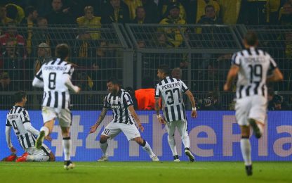 Tevez-Morata show: la Juve espugna Dortmund e va ai quarti