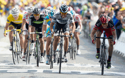 Tour: tappa in volata ad Evans, ma Contador fa già paura