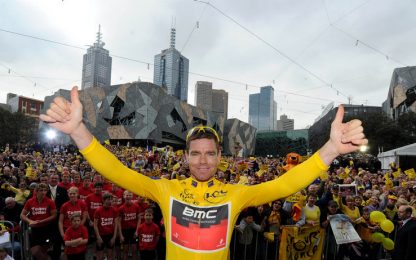 Tour 2011, Cadel accolto da eroe nazionale a Melbourne