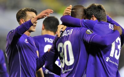 Fiorentina, vittoria e qualificazione. Pari Lazio a Saint Etienne