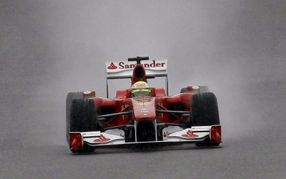 F1, la pioggia rallenta Massa. A Jerez super Toro Rosso