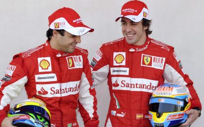 Ferrari, Alonso e Massa sereni: "I tempi non ci preoccupano"