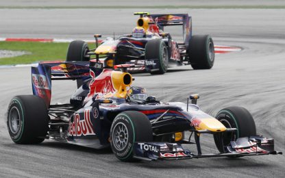 Gp Malesia, doppietta Red Bull. Massa 7°, Alonso rompe